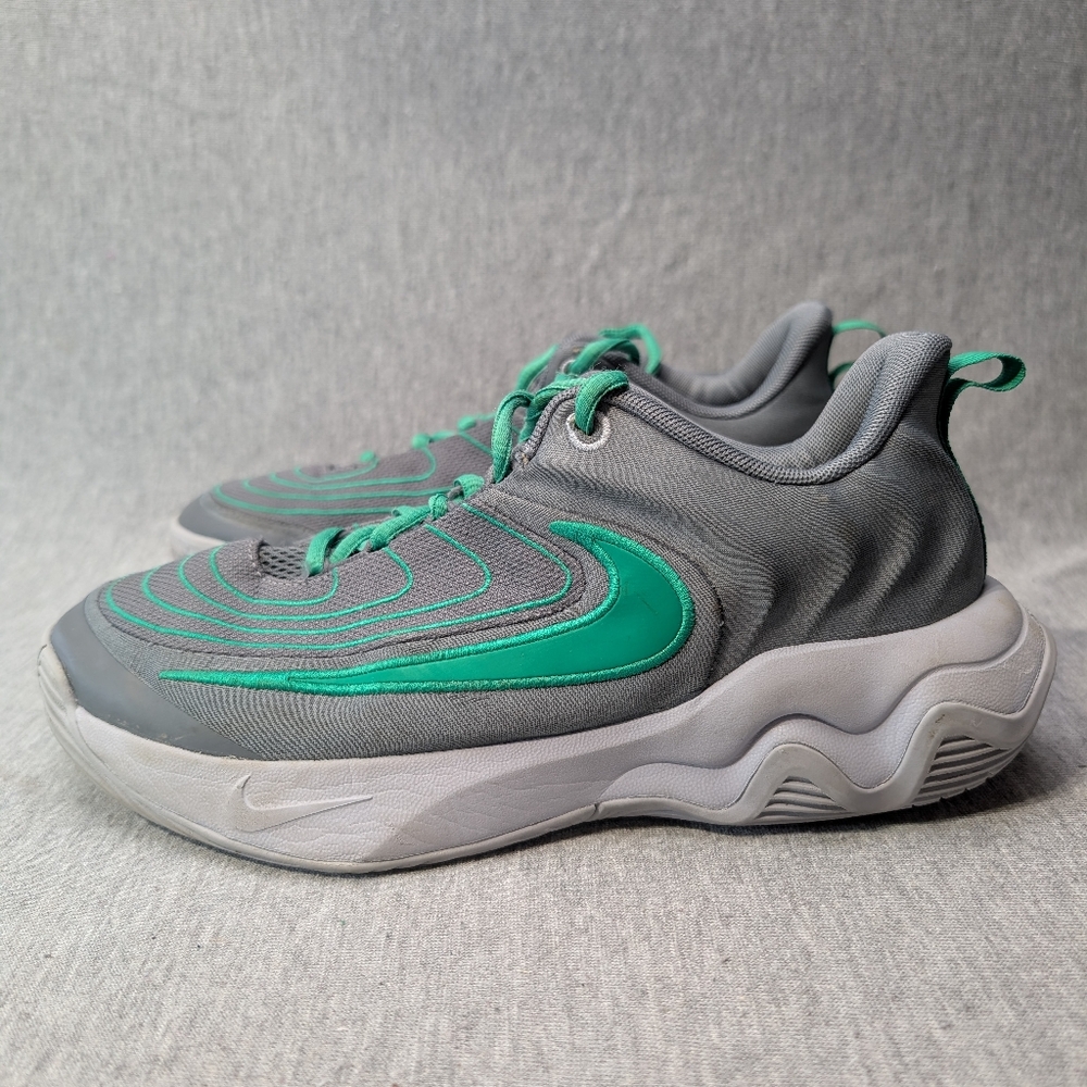 Nike Giannis Immortality 4 Sneakers Youth 6Y Gray Green Basketball Shoes